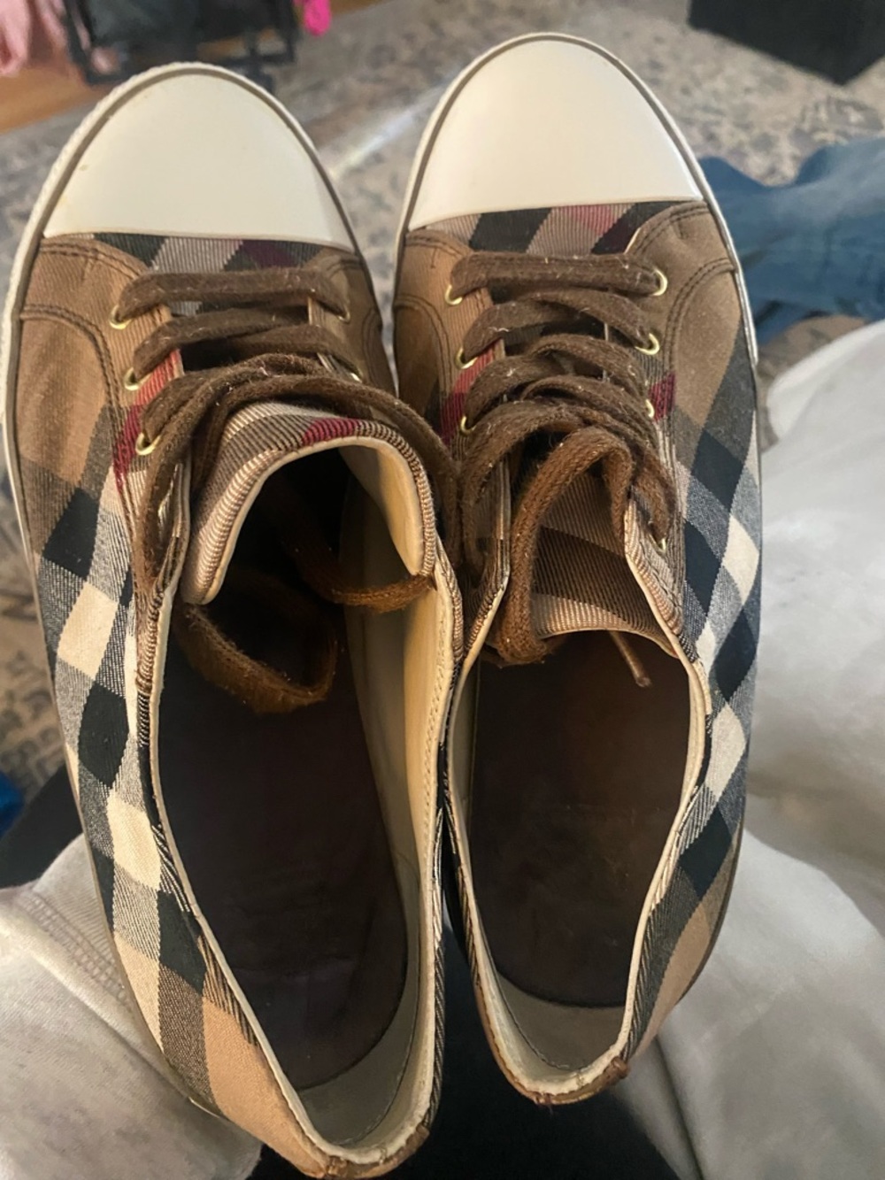 Burberry Brown Leather Insole Lace-Up Shoe